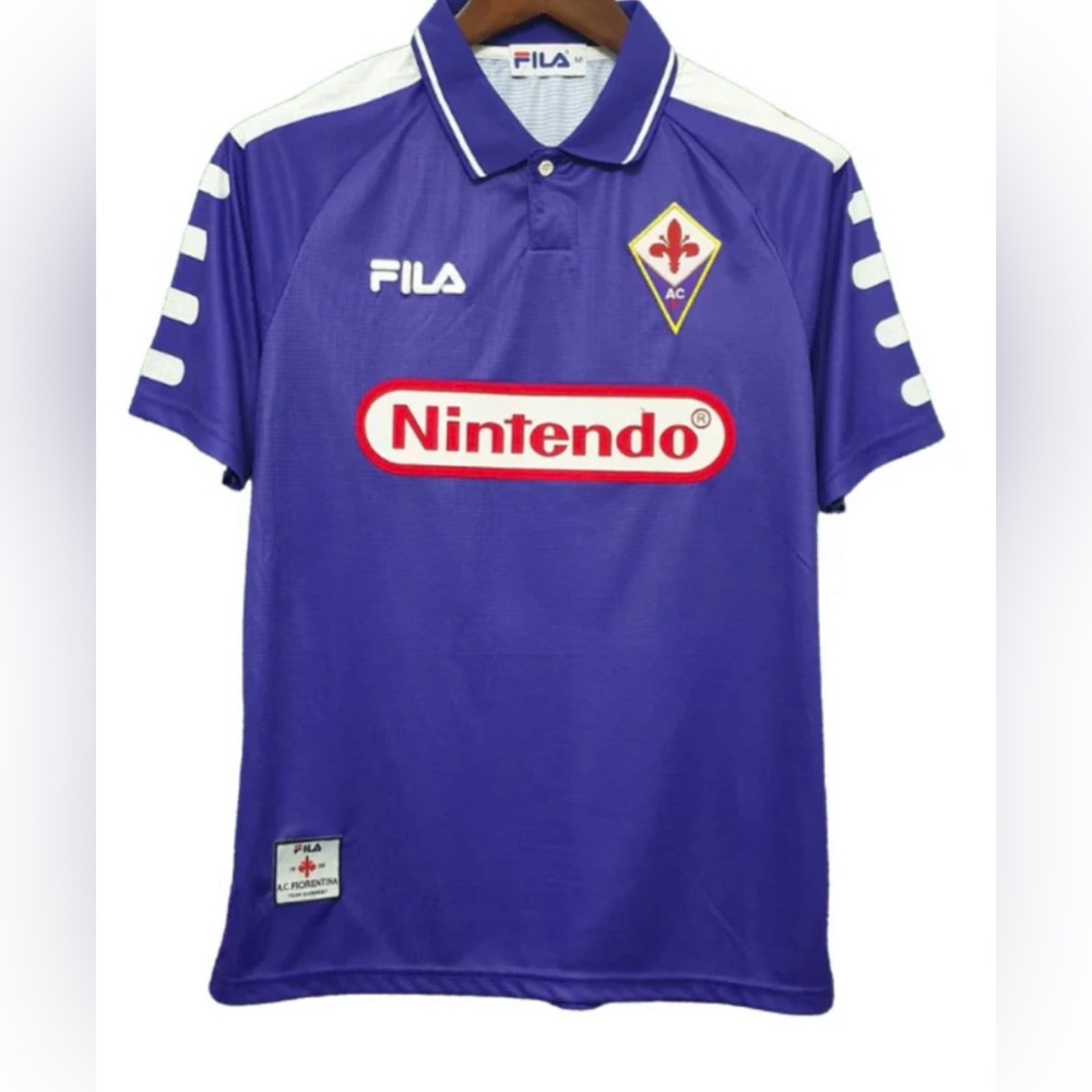 Retro ACF Fiorentina 98/99 Home Jersey Batistuta Fila Men’s SMALL - NWT